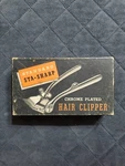 Vintage Sears Roebuck Sta-sharp Chrome Hair Clippers Model 6216 Original Box 30S. Fixed Price $19.99.