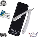 Steel Barber Hair Salon Straight Wet Cut Throat Shaving Razor Shavette White. Fixed Price $6.86.