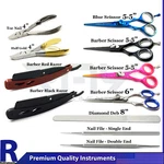 Barber Hair Shaving Razor Salon Cutting Scissors Kit Chiropody Nails File Tools. Fixed Price $6.49.