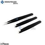 3 Pc's Eyebrow Tweezers Hair Scissors Beauty Slanted Stainless Steel Coated. Fixed Price $7.05.