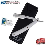 Sharpend Handle Straight Edge Barber Razor Folding Shaving Knife With, 10 Blade. Fixed Price $7.66.