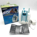 Uniden Submersible Cordless Phone Wxi 377 W/ Charger Box Aqua Blue White. Fixed Price $39.99.
