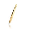Rubis Switzerland Swiss Tweezers Gold Slanted Tip 3-3/4" #18832. Fixed Price $54.00.