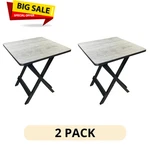 2 Pack Ozark Trail 19 Inch Folding Camp Side Table Gray Wood Grain. Fixed Price $34.99.