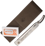 Dovo Shavette Straight Razor With Aluminum Handle & Leather Case #577056. Fixed Price $87.50.