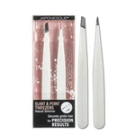 Japonesque Stainless Steel Natural Shimmer Slant And Point Tweezer, 2 Piece. Fixed Price $32.75.