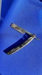 Kriegar Straight Razor Folding Knife Ss Blade Faux Mother Of Black Pearl Handle. Fixed Price $12.00.