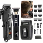 3 In 1 Men Hair Clipper Beard Trimmer Electric Shaver Razor Set Gift Lcd Display. Fixed Price $39.99.
