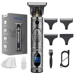 Amuliss Hair Clippers For Men Beard Trimmer Cordless Electric Shaver Silver. Fixed Price $31.24.
