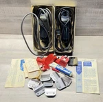 Vintage Oster 76 Universal Electric 2 Clipper Lot W/8 Detachable Blades Og Boxes. Fixed Price $199.99.