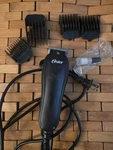 Oster Mx Pro Corded Electric Hair Clipper Square Blade Head Black Guards #1-3. Fixed Price $110.00.