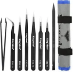 8PCS Pointed Precision Tweezers Set Anti-static Kit Electronic Repairing. Fixed Price $5.00.