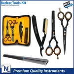 Professional Barber Tools Kit Hair Cutting Set Clippers Scissors Comb Cape. Fixed Price $9.89.