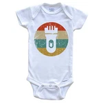 Barber Hairdresser Retro Clippers Circle Icon One Piece Baby Bodysuit. Fixed Price $22.99.