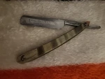 Harris Goar Mfg Co Extra Hollow Ground Straight Razor W/etched Face 11/16". Fixed Price $22.99.