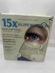 Floxite Travel Mirror 15X Magnified For Makeup (light Doesnt Work Needs New Bulb. Fixed Price $49.99.