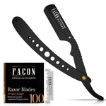Straight Razor Kit For Men - 100 Blades, Stainless Steel Shaver, Precise. Fixed Price $16.69.