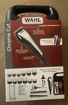 Wahl Chrome Complete Hair Cutting Kit Attachment Self Sharpening Storage Cas. Fixed Price $35.99.
