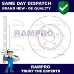 Rampro Front Brake Disc Fits Vauxhall Insignia 2017-2021 1.5 1.6 Cdti. Fixed Price $76.89.