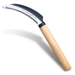 Sawtooth Japanese Weeding Hoe Grass Sickle Stainless Steel Wood Handle Beige. Fixed Price $21.34.