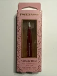 Tweezerman Mini Slant Tweezers With Case Vintage Rose Pink Eyebrow. Fixed Price $16.99.