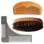 Magik Beard Mustache Hair Face&neck Style Groom Aid Shaping Tool Comb Brush Set. Fixed Price $7.89.