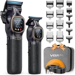 Cordless Hair Clippers Professional Barber Trimmer Set With Case Black. Fixed Price $156.58.