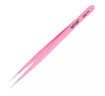 Vetus Original Genuine Pink Precise Switzerland Tweezers Eyelash Extension CS-11. Fixed Price $9.94.