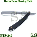 Barber Old School Style Razor Straight Edge Black Handle Tools W/ Free BTS-342. Fixed Price $8.80.