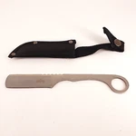Straight Razor 7.9" Overall Fixed-blade Silver Grey Full Tang Tactical +sheath. Fixed Price $13.49.