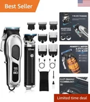 Men's Grooming Mastery: 17-PIECE Hair Clippers And Trimmers Set Perfect Gift. Fixed Price $56.04.