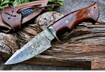 Razor Sharp Damascus Steel Skinner Fixed Blade Outdoor Hunting Knife. Fixed Price $20.54.