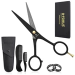 5" Premium Beard Mustache Scissors, Black High Carbon Stainless Steel. Fixed Price $10.51.