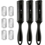 3 Pcs Razor Comb Cutting With 12 Replacement Blades Double Edg. Fixed Price $11.95.