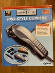 Benfini Salon Pro-style Electric Clippers W/ 8-PC Accessory Kit Haircutting Set. Fixed Price $19.95.
