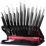 Antonki 12 Pack Precision Tweezers Set, Point And Slant Metal. Fixed Price $14.49.