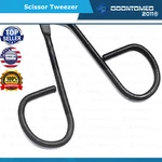 2 Pcs Sharp Scissors Slanted Tip Eyebrow Tweezers Clamp Clipper Stainless Odm. Fixed Price $15.99.