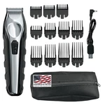 Wahl Usa Lithium Ion Total Beard Trimmer For Men With 11 Guide Black, Silver. Fixed Price $60.50.