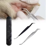 Pet Tick Removal Tool Stainless Steel 2 1 Flea Remover Tweezers Free Ship Usa. Fixed Price $11.49.
