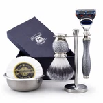 Haryali 5PCS Shaving Kit With Premium Synthetic Silvertip Brush And Edge Razor. Fixed Price $69.99.