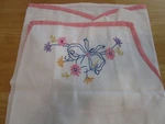 Vintage Bib Apron Cotton Embroidered Flowers Handmade Collectible. Fixed Price $14.99.