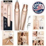 Elegant Gold Electric Eyebrow Razor & Facial Hair Remover - Sensitive Skin Safe. Fixed Price $50.99.