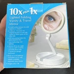Floxite Magnifying Mirror Lighted 10X/1X Travel & Home Pre Owned Tested Working. Fixed Price $31.50.
