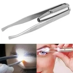 1 Pc Led Light Eyebrow Tweezer Stainless Steel Hair Remover Makeup Tool. Fixed Price $10.79.