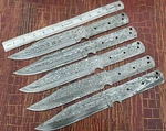 Lot Of 5PCS Hunting Bowie Knife Blank Blades Damascus Forged Steel Set Blds. Fixed Price $139.99.