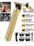 Professional Cordless Hair Clipper T-blade Zero Gap Beard Trimmer Barber Kit. Fixed Price $7.99.