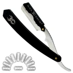 Classic Stainless Steel Straight Edge Barber Razor Salon Shavette + 10 Blades. Fixed Price $19.99.