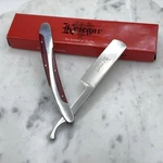 Kriegar KG102 Straight Razor Folding Shaving Knife Stainless Steel Wood Handle. Fixed Price $22.49.