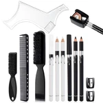 12PCS Beard Shaper Tool Kit For Men Grooming, White Black Barber Pencil L.... Fixed Price $16.12.