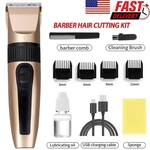 Professional Cordless Hair Clippers Trimmer Men Barber Cutting Kit Machine. Fixed Price $9.99.